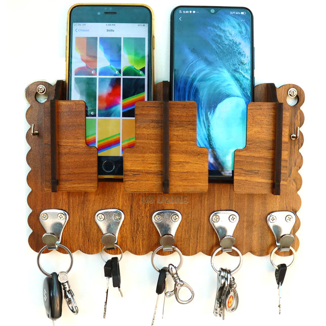 US DZIRE™ 833 Decorative Key Hanger (Brown) Wood Key Holder