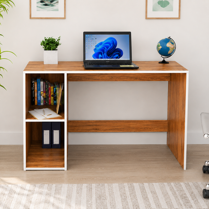 Study Laptop Computer Table with Storage Shelf for Home Office
