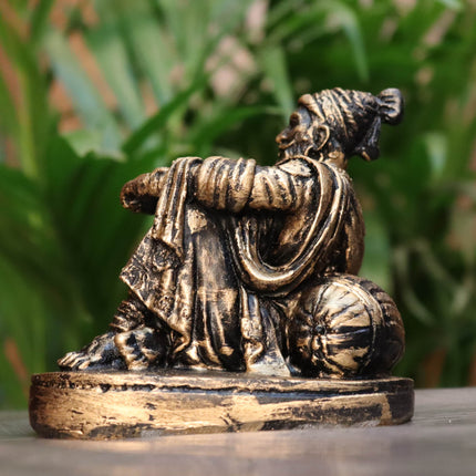US DZIRE ™ 907 Chatrapati Shivaji Maharaj Idols Handcraft statue For Car Dashboard, Table,Puja ghar,mandir murti & office Figurines Decorative Showpiece Decorative Showpiece - 8.5 cm  (Polyresin, Gold, Black)