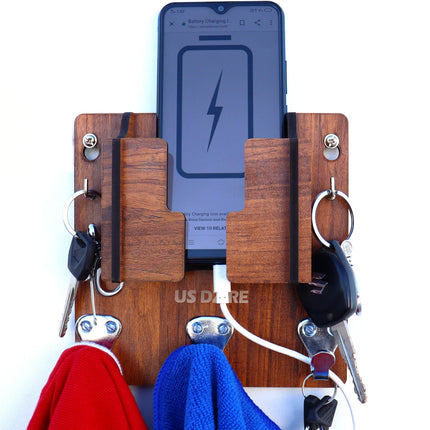 US DZIRE™ 830  Decorative Key Hanger (Brown) Wood Key Holder