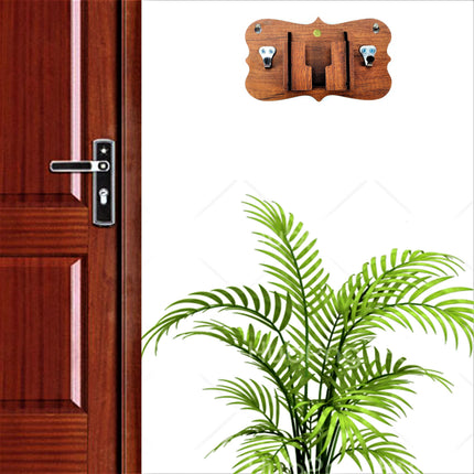 US DZIRE™ 1051 Decorative Key Hanger (Brown) Wood Key Holder