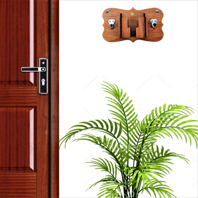 US DZIRE™ 1051 Decorative Key Hanger (Brown) Wood Key Holder