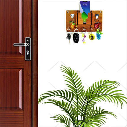 US DZIRE™ 1062 Decorative Key Hanger (Brown) Wood Key Holder