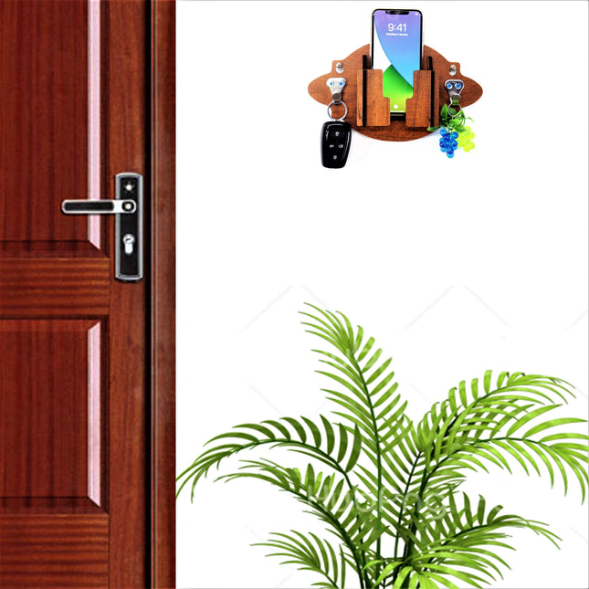 US DZIRE™ 1054 Decorative Key Hanger (Brown) Wood Key Holder