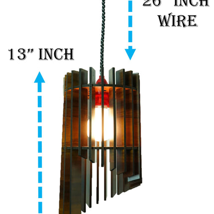 US DZIRE 431 Wooden Ceiling Pendant Light Shade  Chandelier Style.