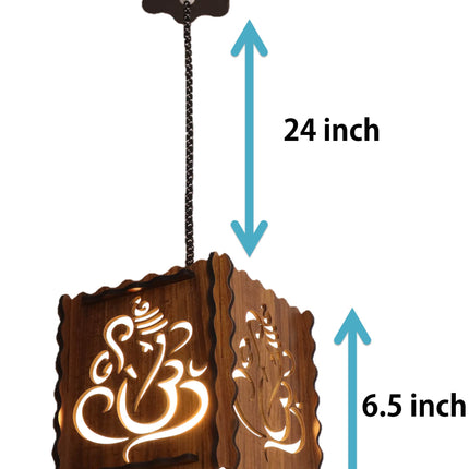 US DZIRE 509 ™ Sri Ganesh Ji Homes Elite Hanging Pendant Light Ceiling Lamp |Decor Items, Hanging Ceiling Decorative Roof Light Lamp for Home,
