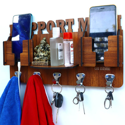 US DZIRE™ 825 Premium Key Holder For Home & Office Wood Key Holder