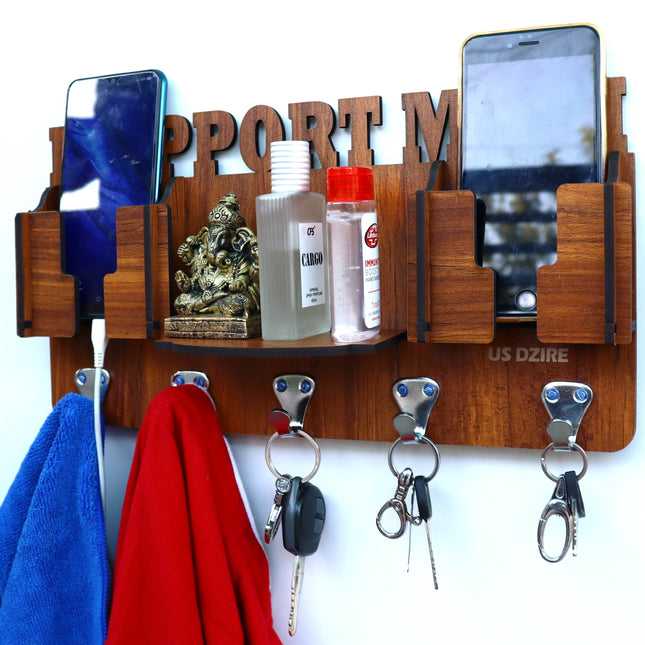 US DZIRE™ 825 Premium Key Holder For Home & Office Wood Key Holder