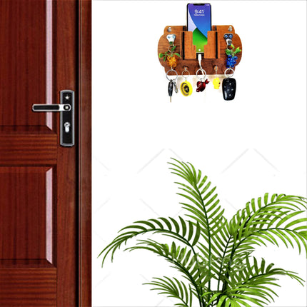 US DZIRE™ 1061 Wooded key holder Sweet Home Flower Wood Key Holder
