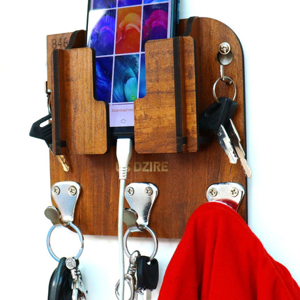 US DZIRE™ 846 Wooded key holder Sweet Home Flower Wood Key Holder