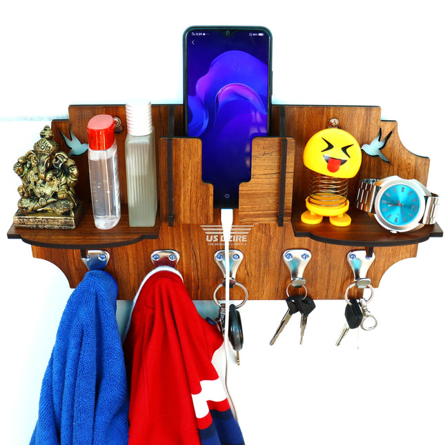 US DZIRE™ 809 Wooded key holder Sweet Home Flower Wood Key Holder