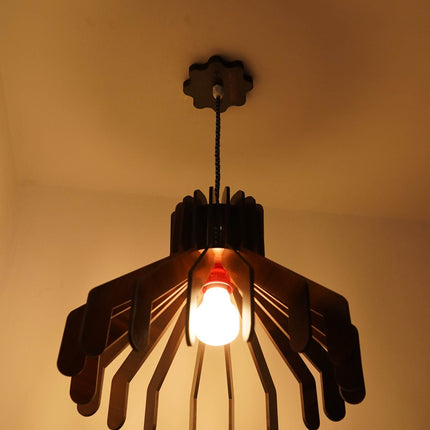 US DZIRE 453 Wooden Ceiling Pendant Light Shade  Chandelier Style.