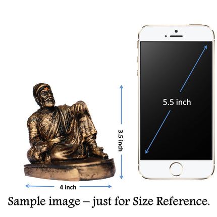 US DZIRE ™ 907 Chatrapati Shivaji Maharaj Idols Handcraft statue For Car Dashboard, Table,Puja ghar,mandir murti & office Figurines Decorative Showpiece Decorative Showpiece - 8.5 cm  (Polyresin, Gold, Black)
