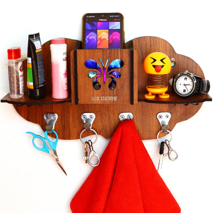 US DZIRE™ 852 Premium Key Holder For Home & Office Wood Key Holder
