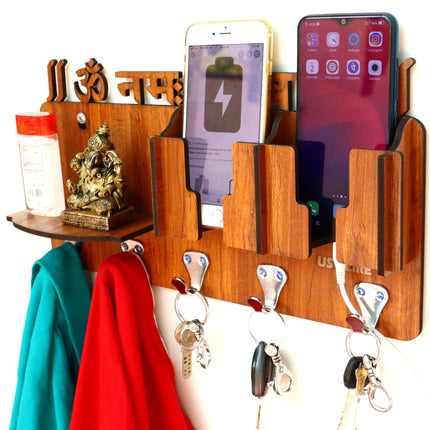 US DZIRE™ 815 Decorative Key Hanger (Brown) Wood Key Holder