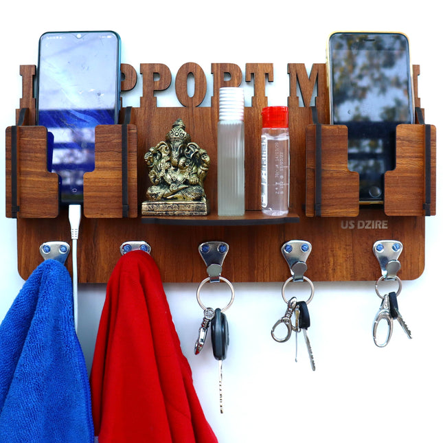 US DZIRE™ 825 Premium Key Holder For Home & Office Wood Key Holder