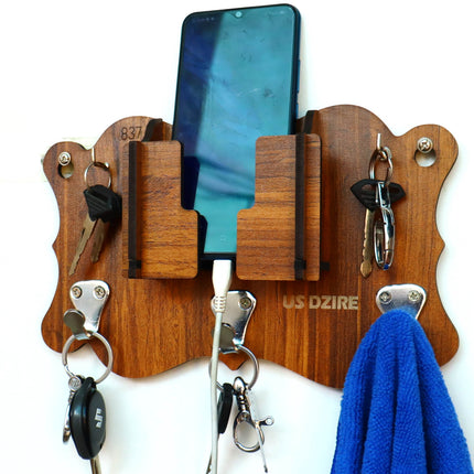 US DZIRE™ 837 Premium Key Holder For Home & Office Wood Key Holder