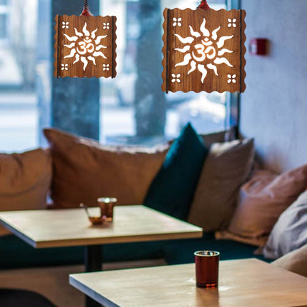US DZIRE™ 519 Wooden Style Hanging Lamp Pendants Ceiling Lamp