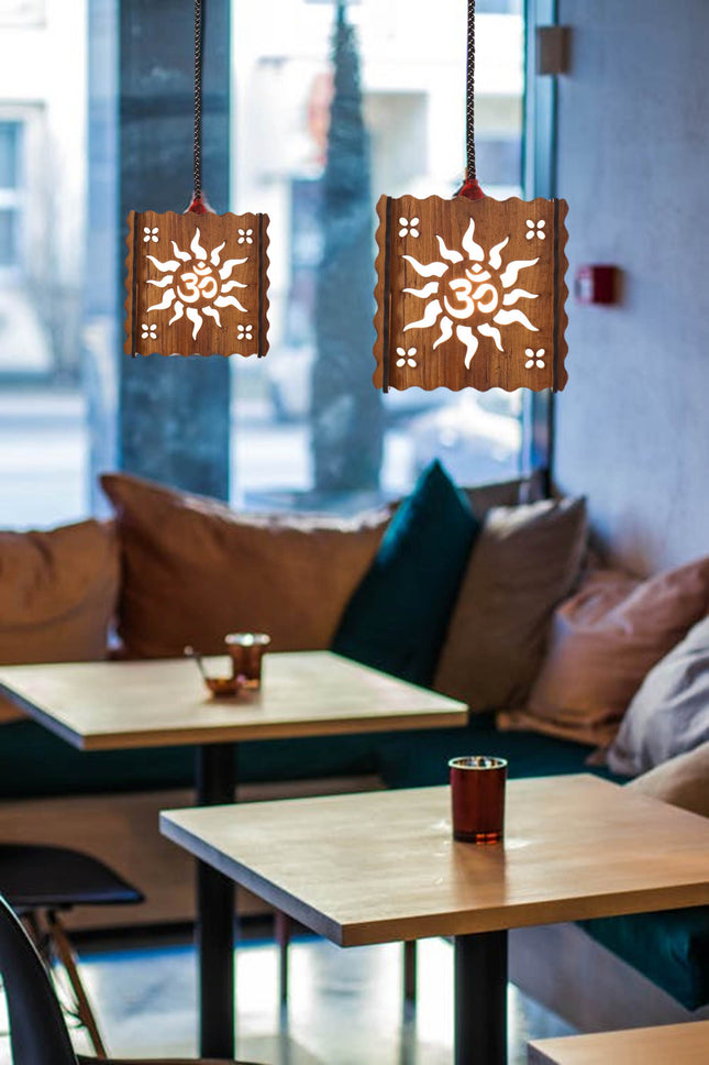 US DZIRE™ 519 Wooden Style Hanging Lamp Pendants Ceiling Lamp