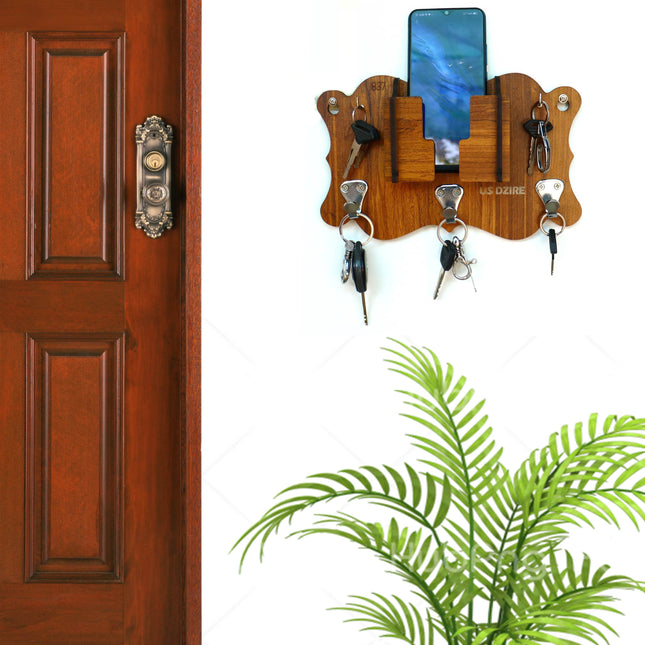 US DZIRE™ 837 Premium Key Holder For Home & Office Wood Key Holder