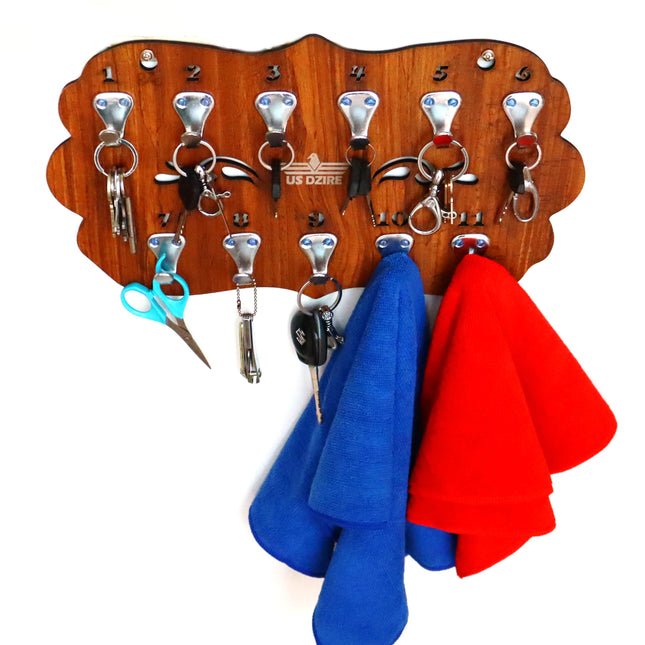 US DZIRE™ 845 Premium Key Holder For Home & Office Wood Key Holder