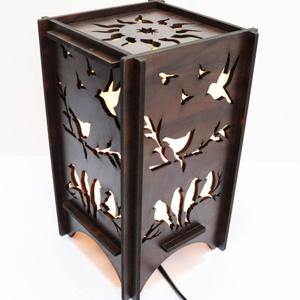 US DZIRE ™ 606 Wooden LED Table Lamp With Creative Design,Suitable for Bedside,Drawing room,Lobby Etc Table Lamp