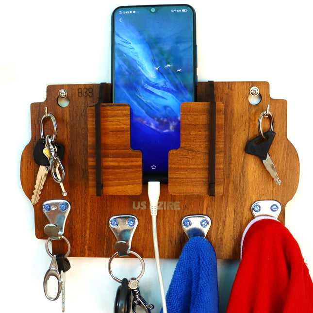 US DZIRE™ 838 Wooded key holder Sweet Home Flower Wood Key Holder