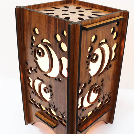 US DZIRE ™ 603 Wooden Fancy Table Lamp With Creative Design,