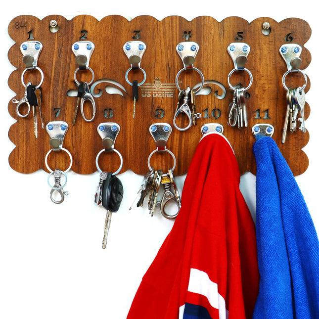 US DZIRE™ 844 Premium Key Holder For Home & Office Wood Key Holder