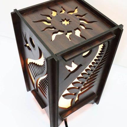 US DZIRE ™  604 Wooden LED Table Lamp With Creative Design,Suitable for Bedside,Drawing room,