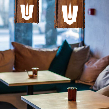 US DZIRE™501 Wooden Ceiling Pendant Light Shade  Chandelier Style