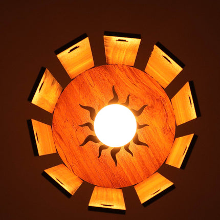 US DZIRE 460 Wooden Ceiling Pendant Light Shade  Chandelier Style.