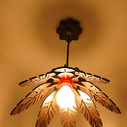 US DZIRE 158 Wood Ceiling Pendant Light Shade Hand Weave Chandelier Style.