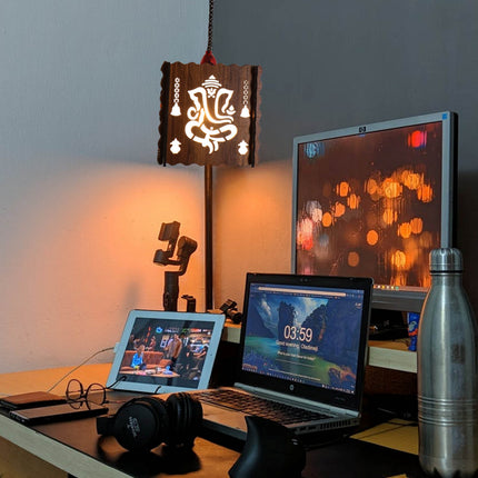 US DZIRE™ 512 Sri Ganesh Ji Pendants Ceiling Lamp  (Brown)