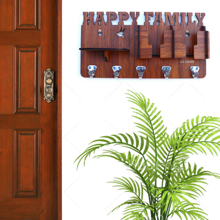 US DZIRE™ 824 Decorative Key Hanger (Brown) Wood Key Holder