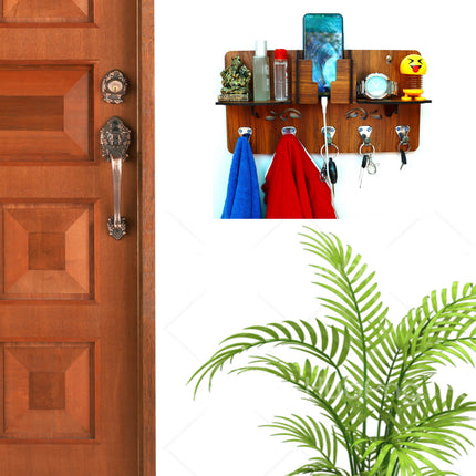 US DZIRE™ 806 Decorative Key Hanger (Brown) Wood Key Holder