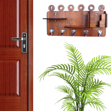 US DZIRE™ 816  Premium Key Holder For Home & Office Wood Key Holder