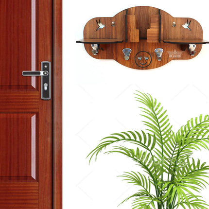 US DZIRE™805 Decorative Key Hanger (Brown) Wood Key Holder