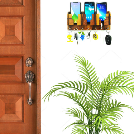 US DZIRE™ 1105 Decorative Key Hanger (Brown) Wood Key Holder