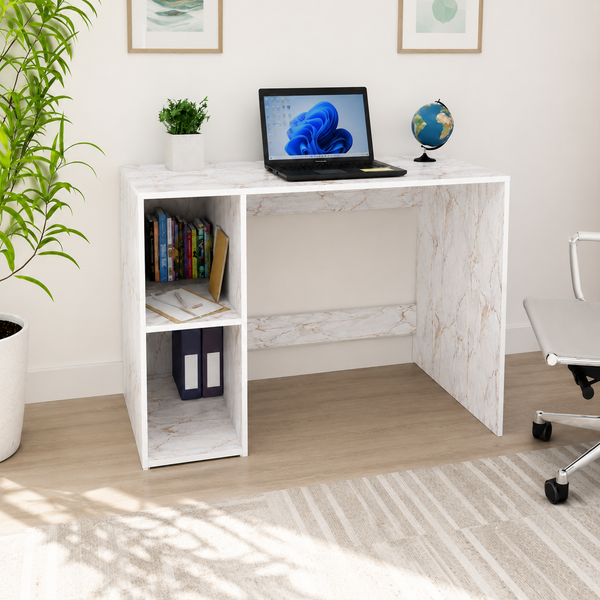 Engineered Wood Computer Study Table with Storage Shelf for Home Office Desk