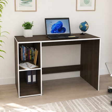 Engineered Wood Computer Study Table with Storage Shelf for Home Office Desk