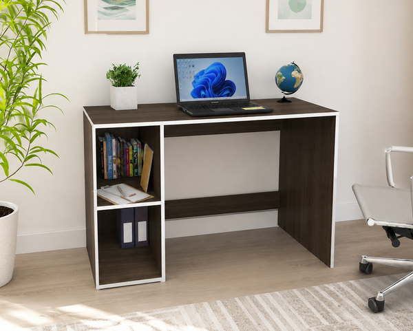 Engineered Wood Computer Study Table with Storage Shelf for Home Office Desk