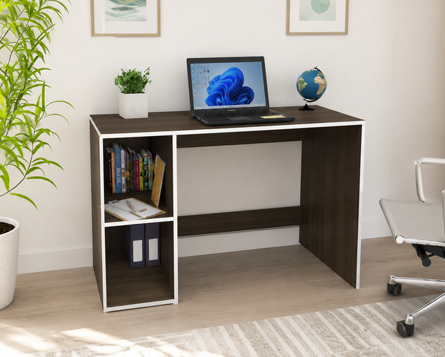 Engineered Wood Computer Study Table with Storage Shelf for Home Office Desk