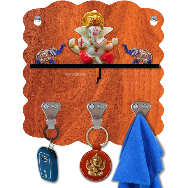 US DZIRE™ 861 Wooded key holder Sweet Home Flower Wood Key Holder