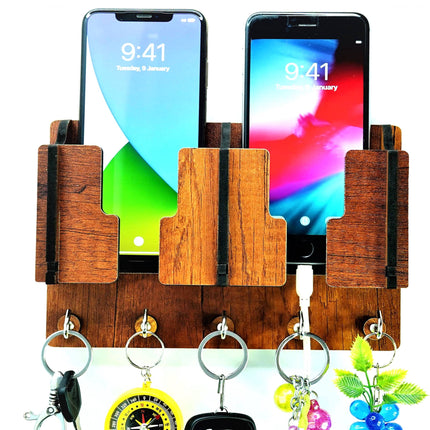 US DZIRE™ 1100 Decorative Key Hanger (Brown) Wood Key Holder