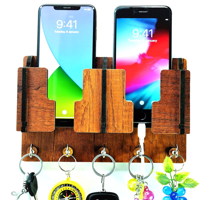 US DZIRE™ 1100 Decorative Key Hanger (Brown) Wood Key Holder