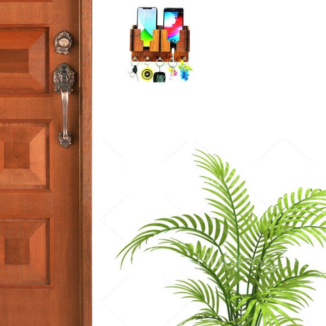 US DZIRE™ 1100 Decorative Key Hanger (Brown) Wood Key Holder
