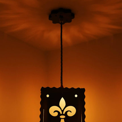 US DZIRE ™535 Fancy Wooden Ceiling Lights,Hanging Lamps,( With Gold Bulb )Ceiling Lamp pendant lamp shade For Living Room,Bedroom,Lobby,office,Restaurant,Dining Hall,Home decoration,Study Room Pendants Ceiling Lamp  (Brown)
