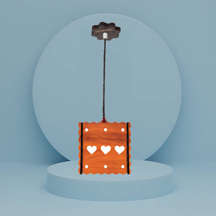 US DZIRE™ 564 Wooden Style Hanging Lamp Creative Pendant Light Lamp for Room,Foyer,Hallway Pendants Ceiling Lamp