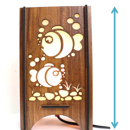 US DZIRE ™ 603 Wooden Fancy Table Lamp With Creative Design,